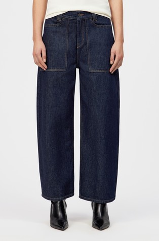 Relaxed fit cropped jeans hlače