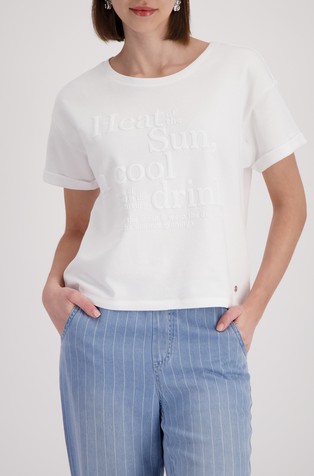 Cotton T-shirt with lettering