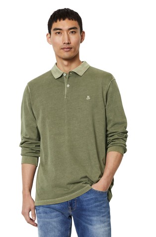 Regular fit polo majica dugih rukava od organskog pamuka