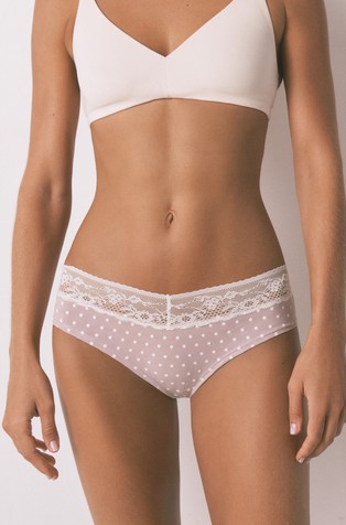 Gaćice od mješavine pamuka s čipkom