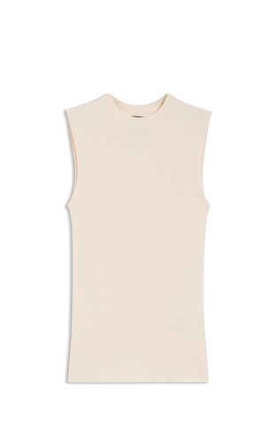 Rebrasto pleten top s povišenim ovratnikom