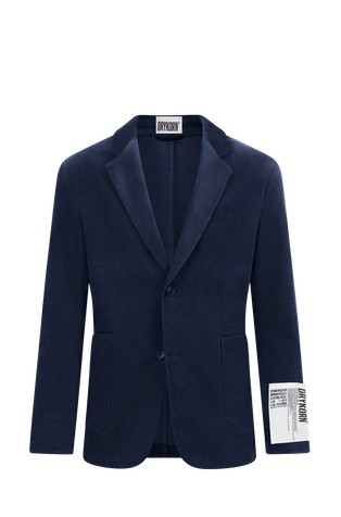 Sako od velura s jednorednim kopčanjem