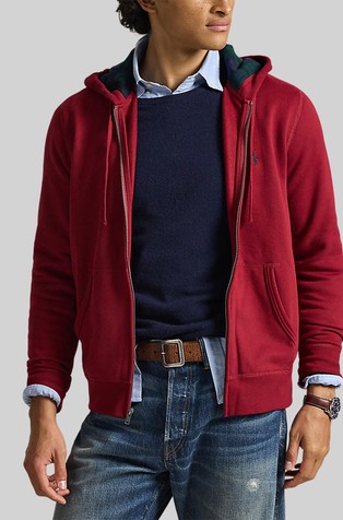 RL pulover s kapuljačom i flisiranom unutrašnjošću