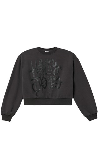 Cropped pulover sa svjetlucavim otiskom