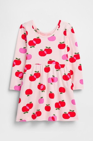 Haljina s uzorkom i dugim rukavima za djecu djevojčice