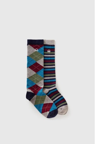 Paket od 2 para dokoljenki s uzorkom