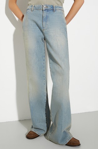 Re-Edit straight loose jeans with matching shopper