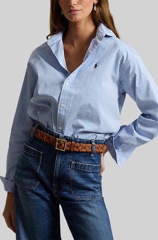 Relaxed fit prugasta pamučna košulja