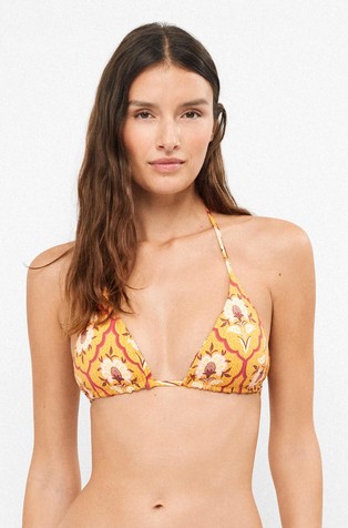 Obostran trokutast gornji dio kupaćeg kostima s uzorkom