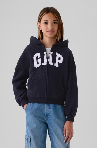 Gap logo hoodie od flisa za djevojčice