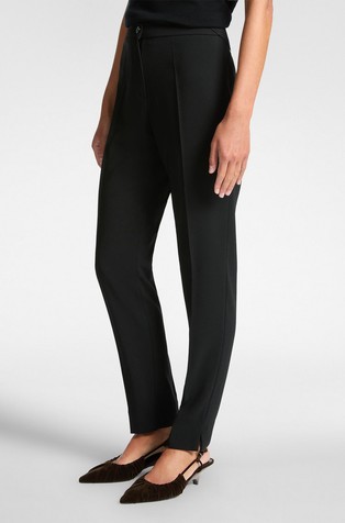 Slim fit hlače od rastezljive krep tkanine