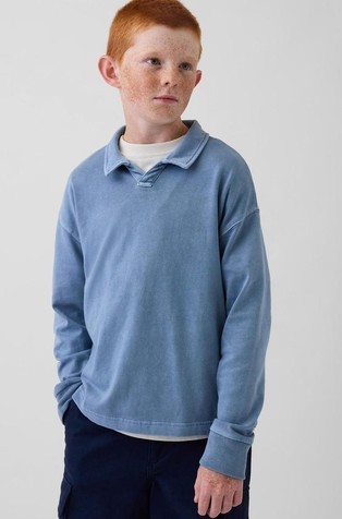 Kids Relaxed Washed Polo Shirt