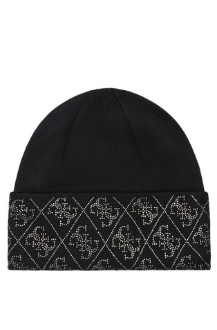 4G logo pletena kapa s ukrasnim kamenčićima