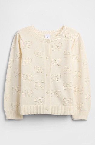 Pamučni kardigan s rupičastim uzorkom za djecu djevojčice