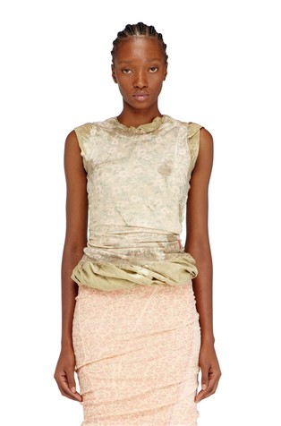 Slojevita majica s nabranim donjim rubom