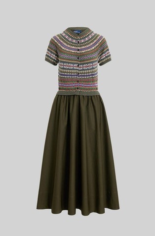 Hybrid Fair Isle-bodice Dress