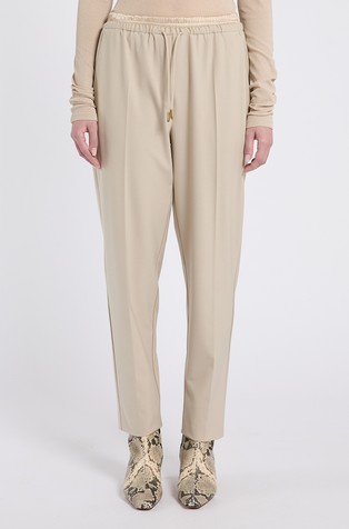 Monochrome trousers with drawstring
