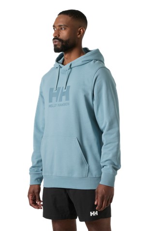 Logo pamučni pulover s kapuljačom