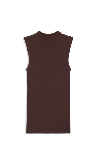 Ribbed top with mock neckline