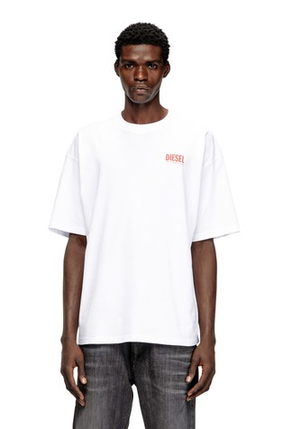 Pamučna majica s logotipom Diesel Biscotto straga