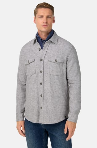 Flanelska košulja-jakna od mješavine vune s tencelom