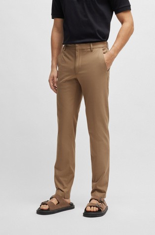 Slim-fit trousers in a cotton blend with stretch