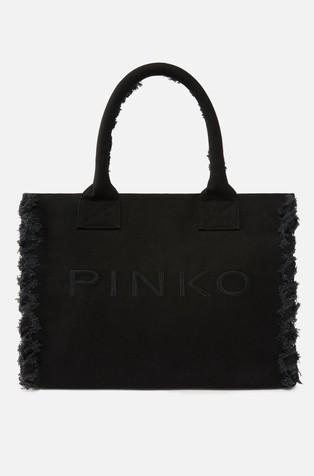 Medium Beach shopping tote in canvas with logo