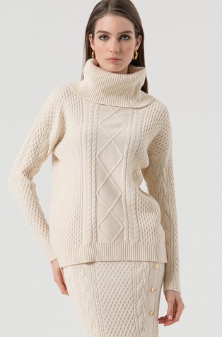 Loose sweater in viscose-blend