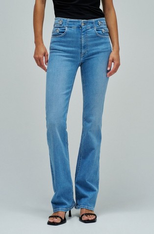 Destiny push up jeans hlače sa zvonastim nogavicama