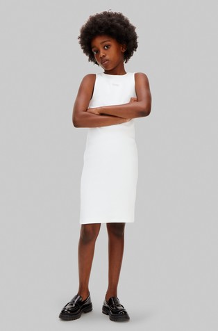 Slim fit rebrasta jersey haljina bez rukava