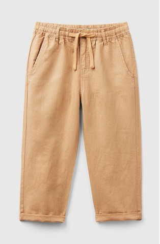 Hlače od mješavine lana s vezicom