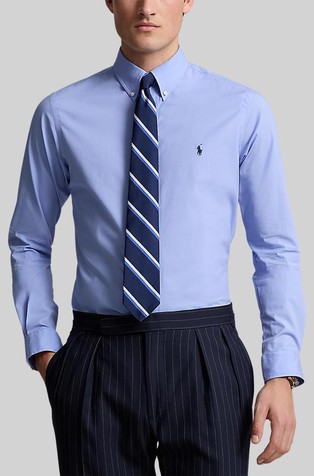 Custom fit košulja od rastezljivog popelina