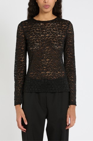 Lace long sleeved T-shirt