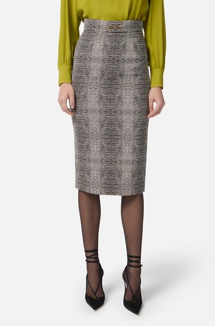 Viskozna suknja sa zmijskim uzorkom