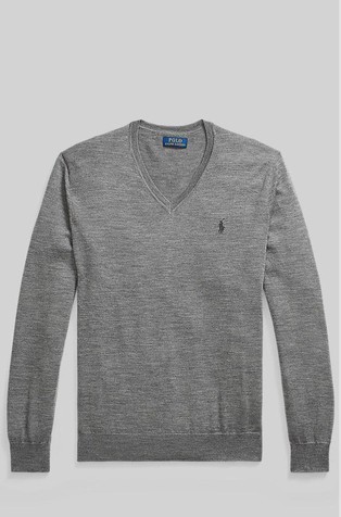 Slim Fit Washable Wool V-neck Sweater