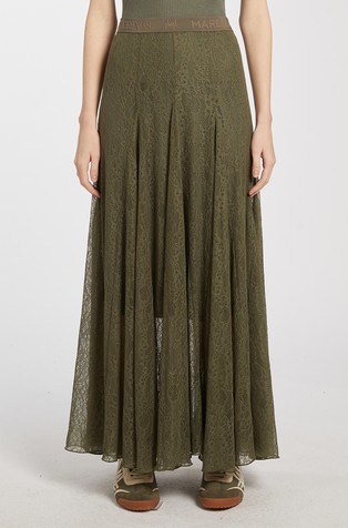 Monochrome duga suknja od čipke