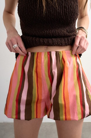 TSFAYE balon kratke hlače s prugastim uzorkom