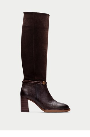 High leather boots