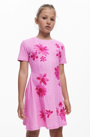 Rebrasta haljina s cvjetnim uzorkom