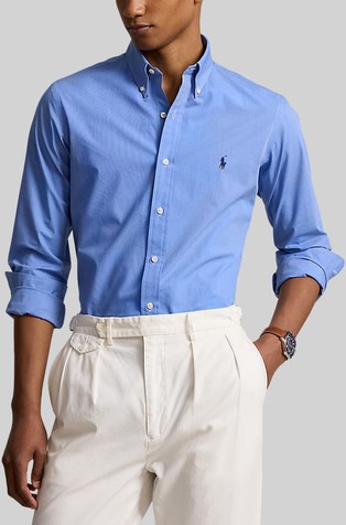 Custom fit košulja od rastezljivog popelina