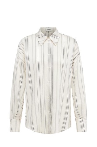 Relaxed fit prugasta košulja od mješavine viskoze
