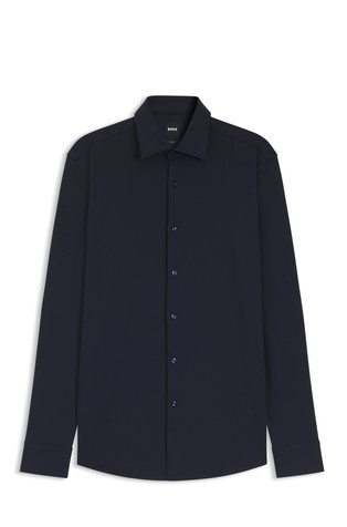 Slim fit srajca od strukturiranog performance-stretch jerseya