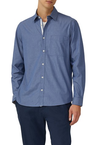 Regular fit košulja s uzorkom i džepom na prsima