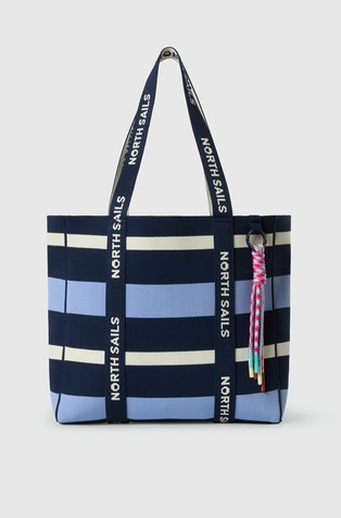 Striped tote bag
