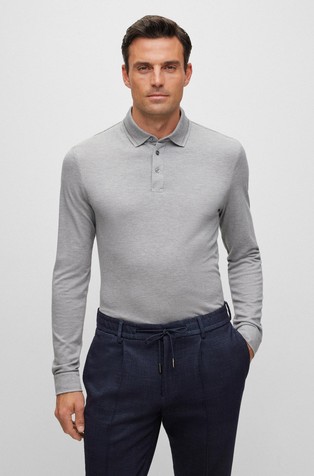 Polo majica od mješavine pamuka sa svilom