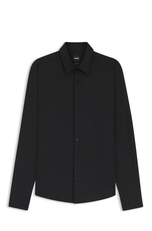 Slim fit košulja od strukturiranog performance-stretch jerseya