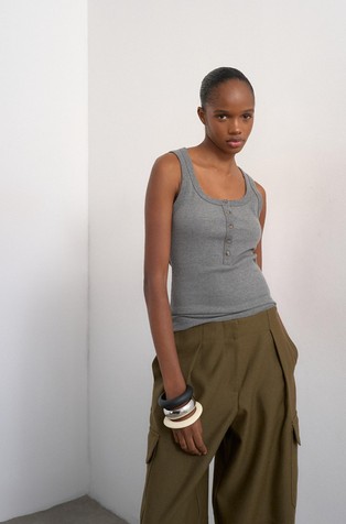 TSELLA majica bez rukava od rastezljivog pamuka