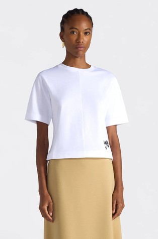 Cotton T-shirt with embroidery