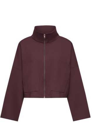 Oversized fit short jacket in viscose-blend