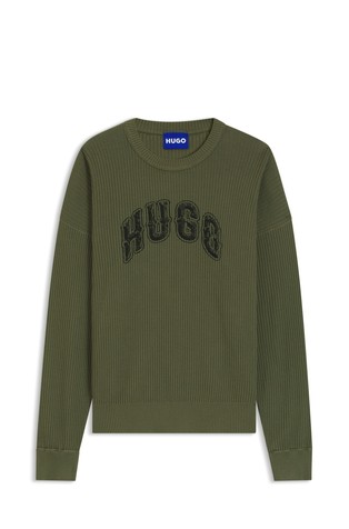 Oversized-fit sweater in ribbed cotton